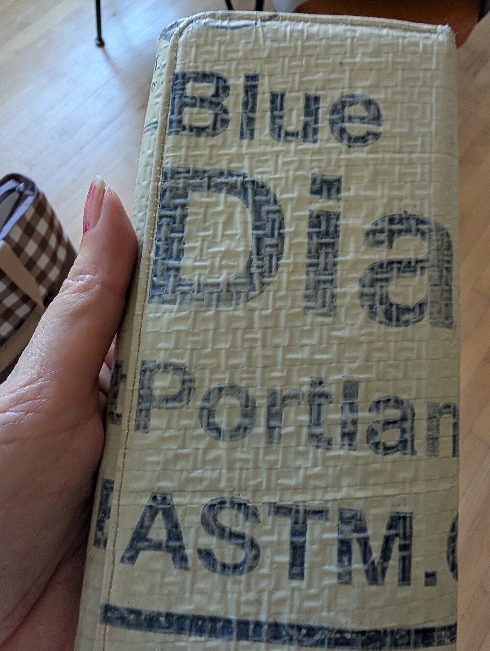 Like New!! Upcycled Portland Cement Bag Long Clutch Wallet - Like New!